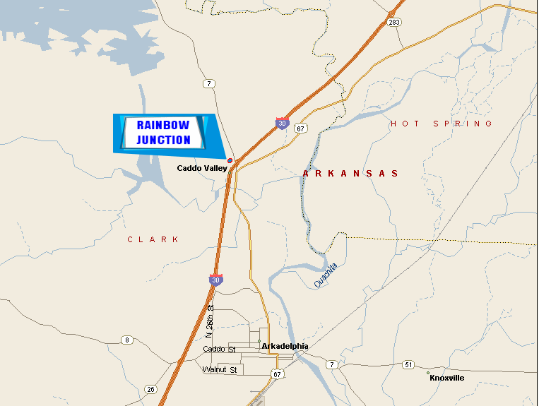 Large Map of Rainbow Junction & Surrounding Area